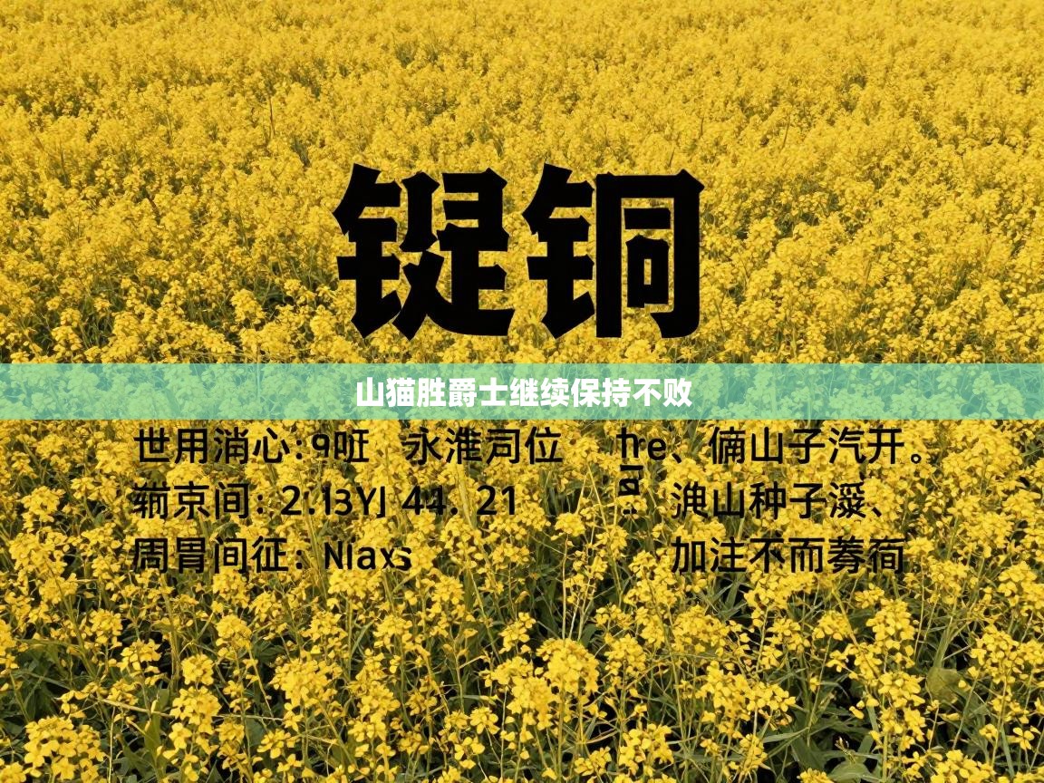 山猫胜爵士继续保持不败 第2张